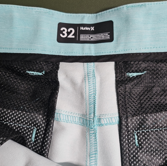 Hurley mint blue H2O-Dri shorts. - Picture 2 of 4